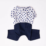 Dot pattern blouse x skirt dress/rompers