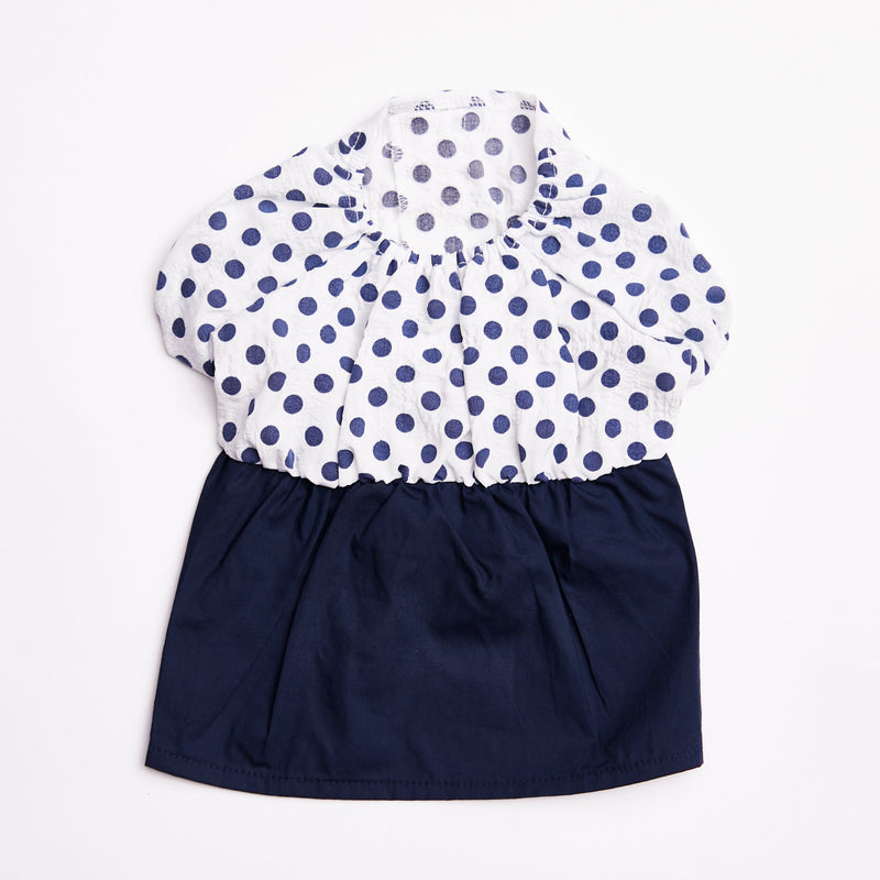 Dot pattern blouse x skirt dress/rompers