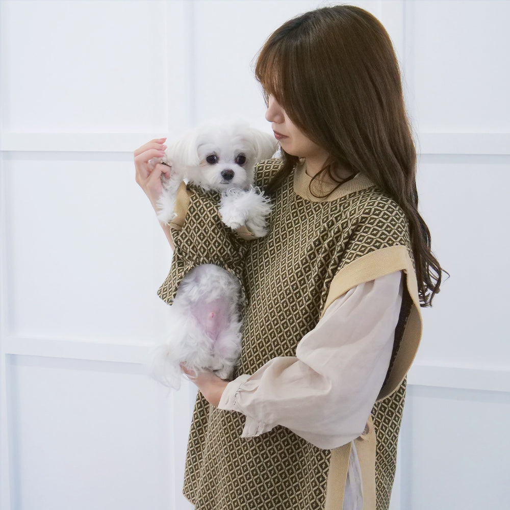 犬とお揃いの服 ワンピース カレッジロゴペアパーカー 犬 飼い主
